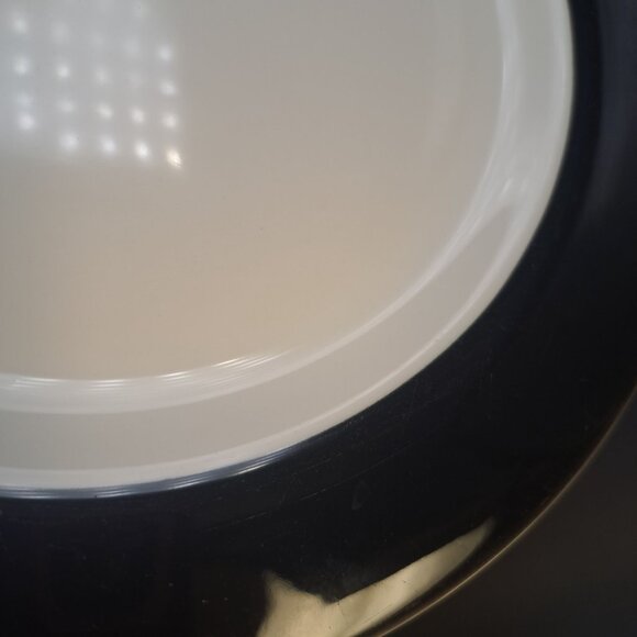 Syracuse China Syralite Black Rim Band Dinner Plate 10-3/4 Inches Stoneware - Picture 9 of 12